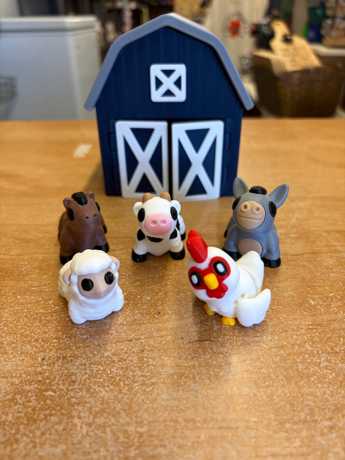 3D printed barn (animals included)