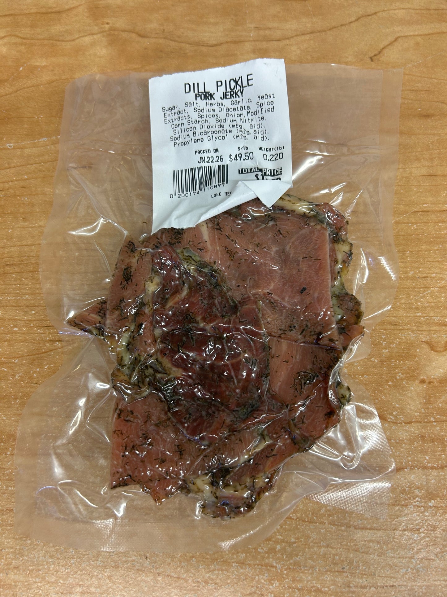 Dill Pickle pork jerky