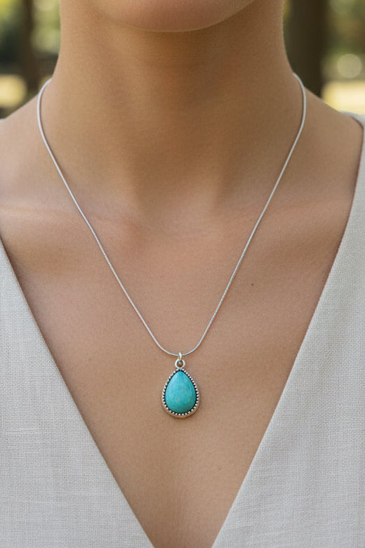 Turquoise Teardrop Necklace