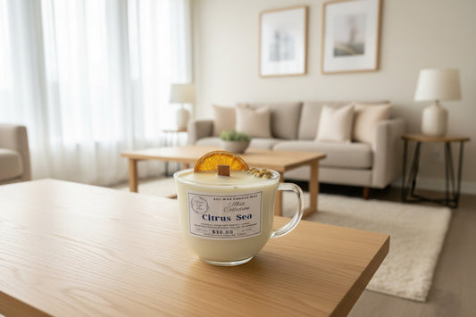 Citrus Sea - dream collection - large soy candle