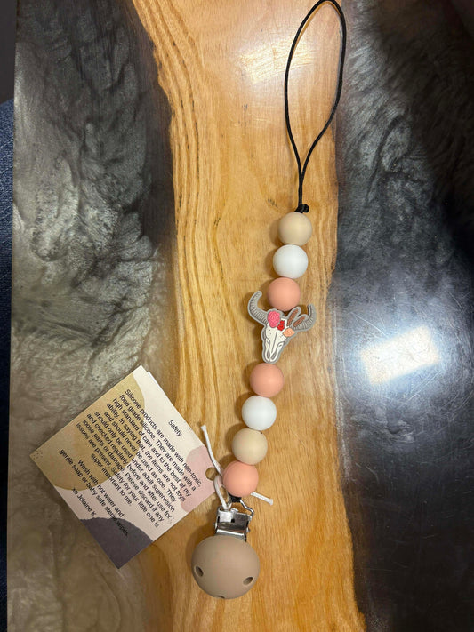Silicone Bead Soother Clips