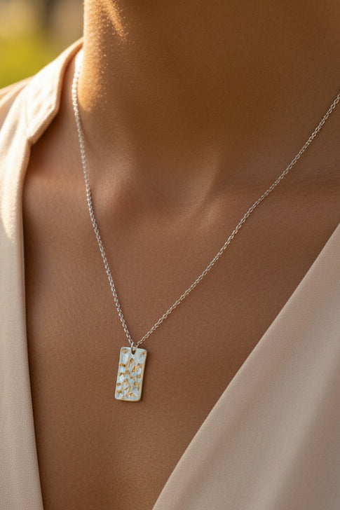 Silver Dented Necklace