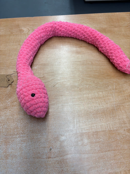 Pink Crochet Snake