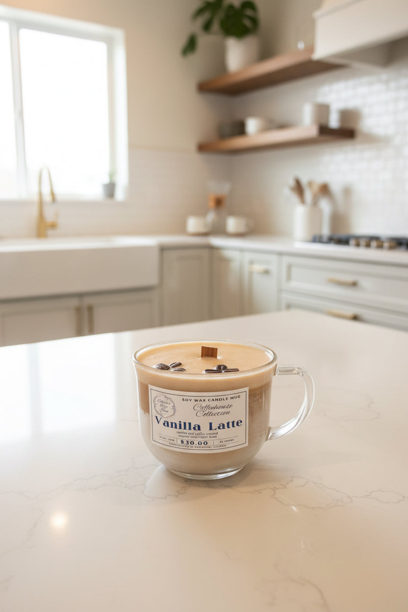 Large Vanilla Latte Candle - Coffeehouse Collection