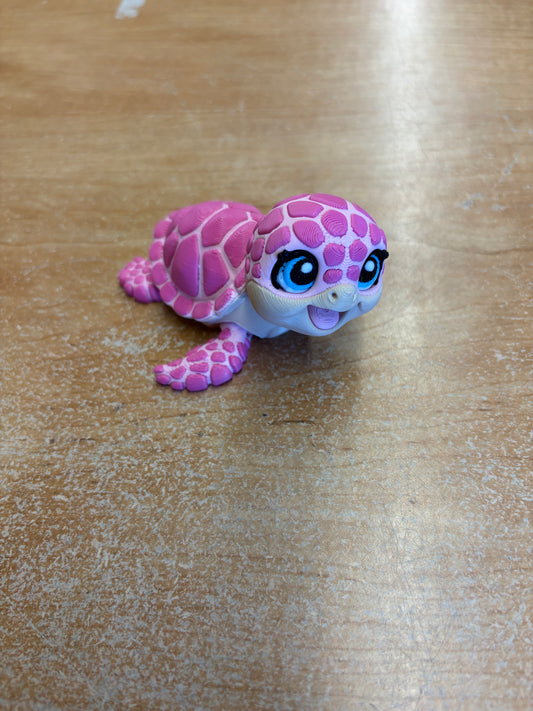 Pink 3D Turtle