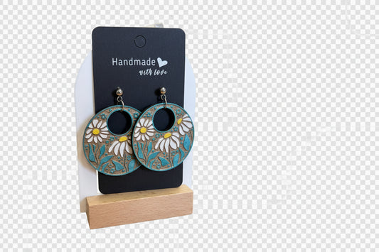 Floral daisy earrings