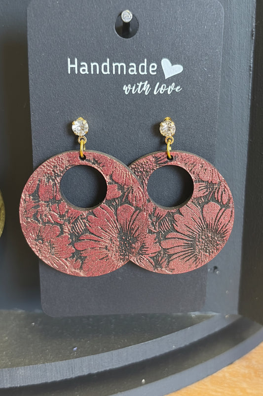 Floral Large Hoop Earrings