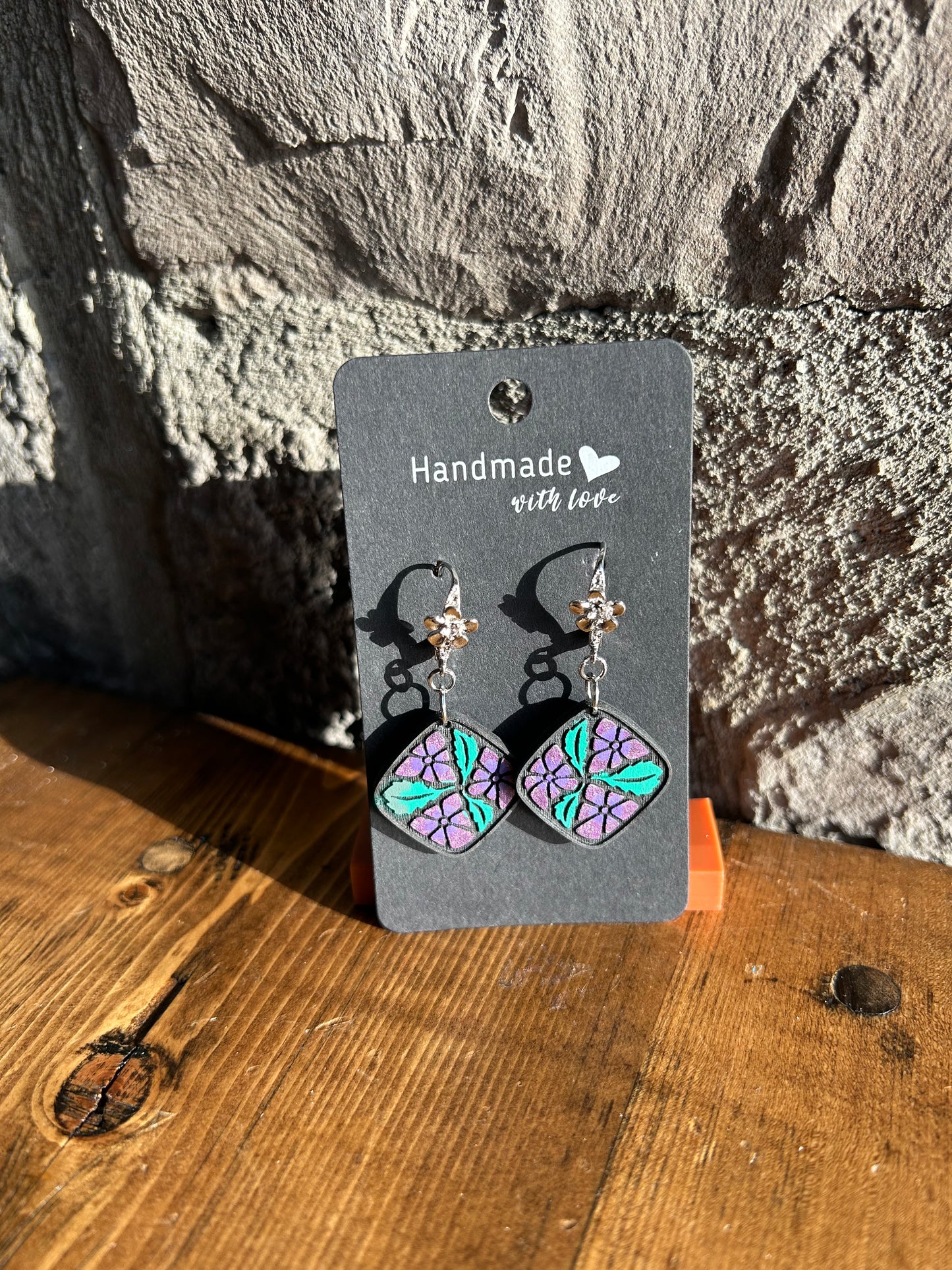 4 Square Flower Earring