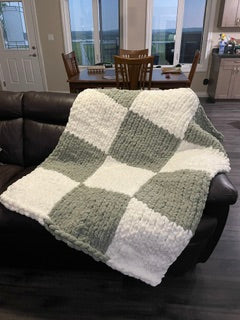 Chunky Blanket Checkered 40 x 55