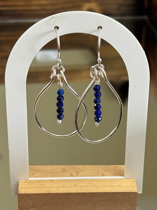 Lapiz Lazuli Beaded Earrings