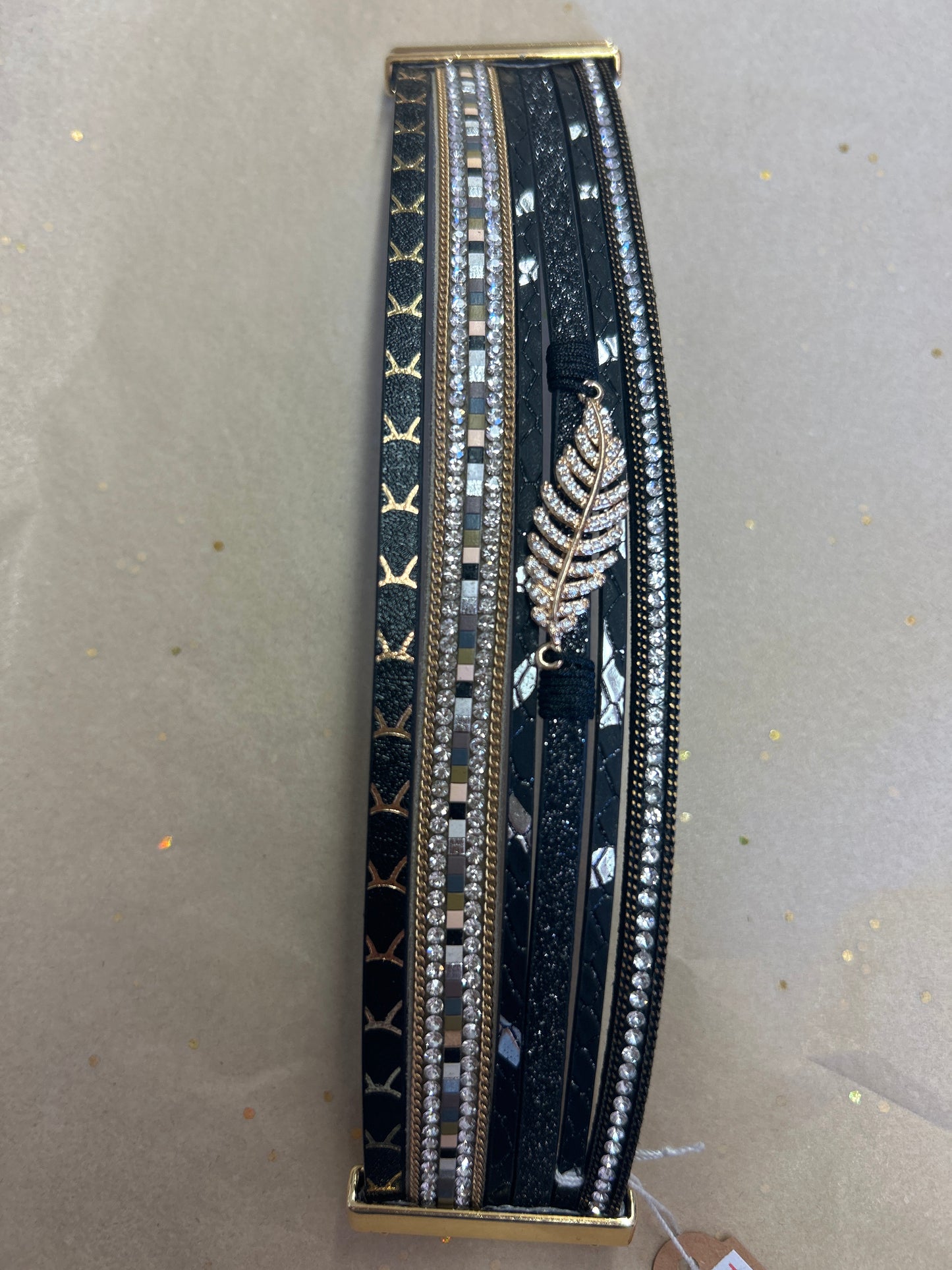 Feathers with diamonds bracelets- click for varieties