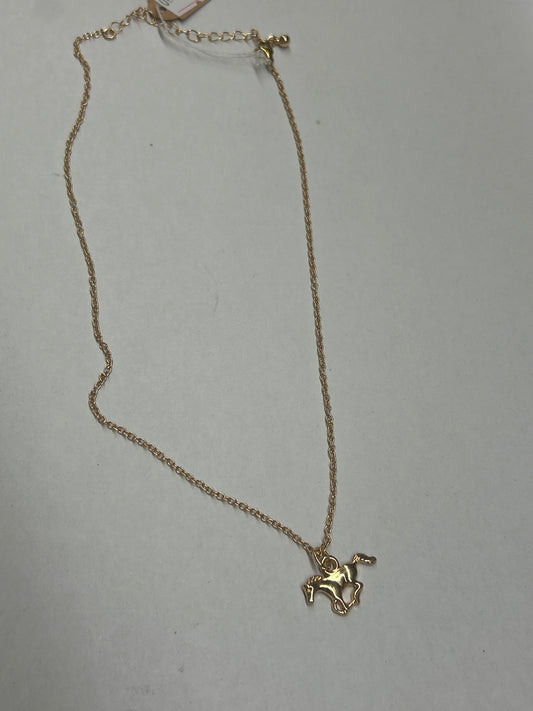 Gold Horse Necklace