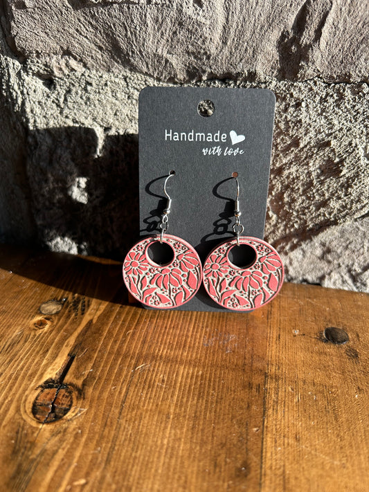 Red/Silver Earrings