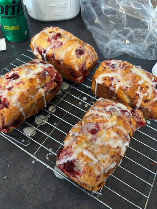 Raspberry Vanilla Loaves