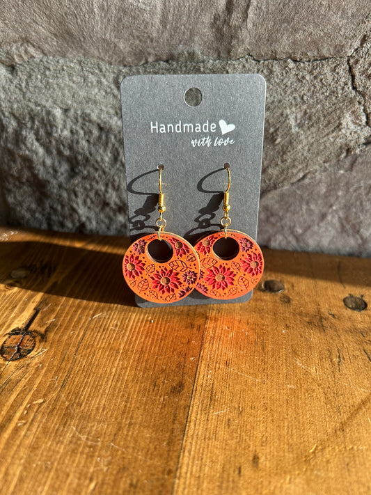Complete floral hoop earring