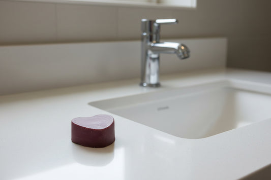 Blushing rose heart Soap