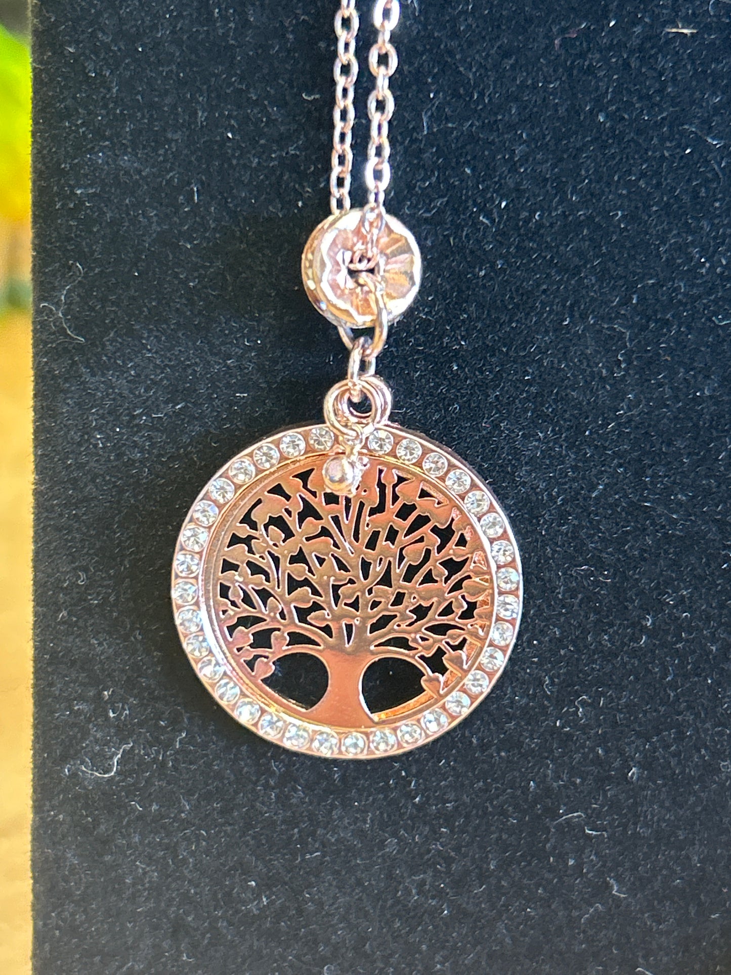 Rose gold tree of life necklace