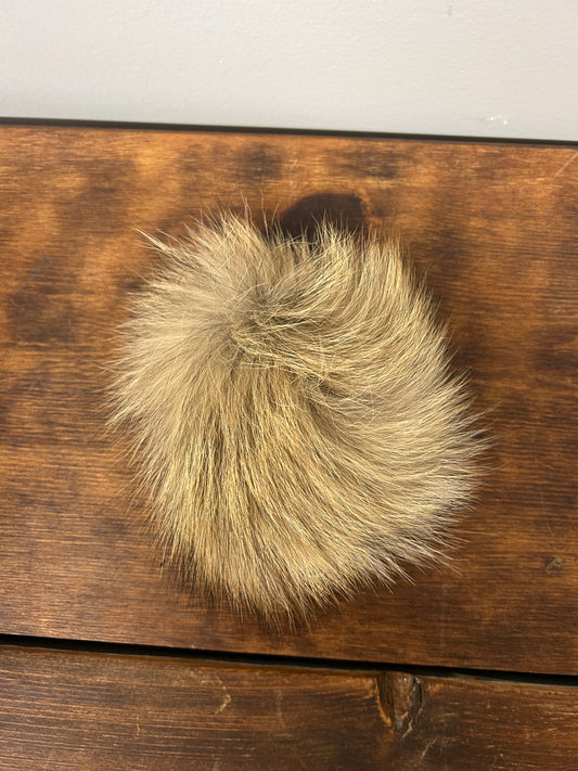 Coyote fur pom pom