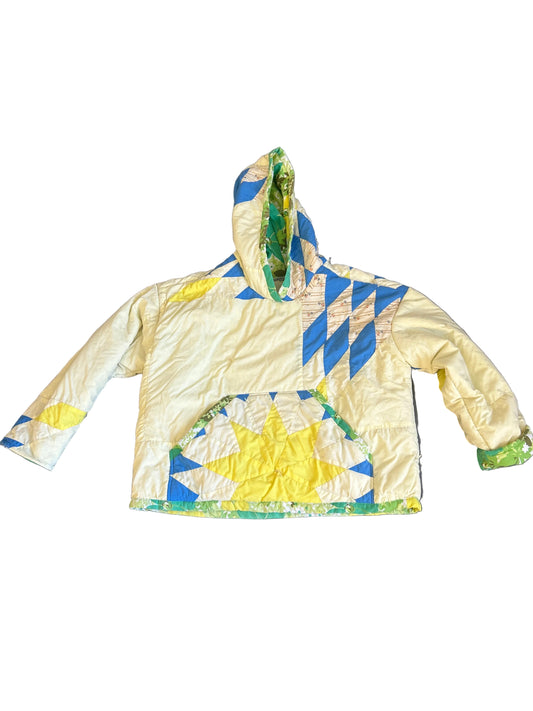 Yellow quilt hoodie
