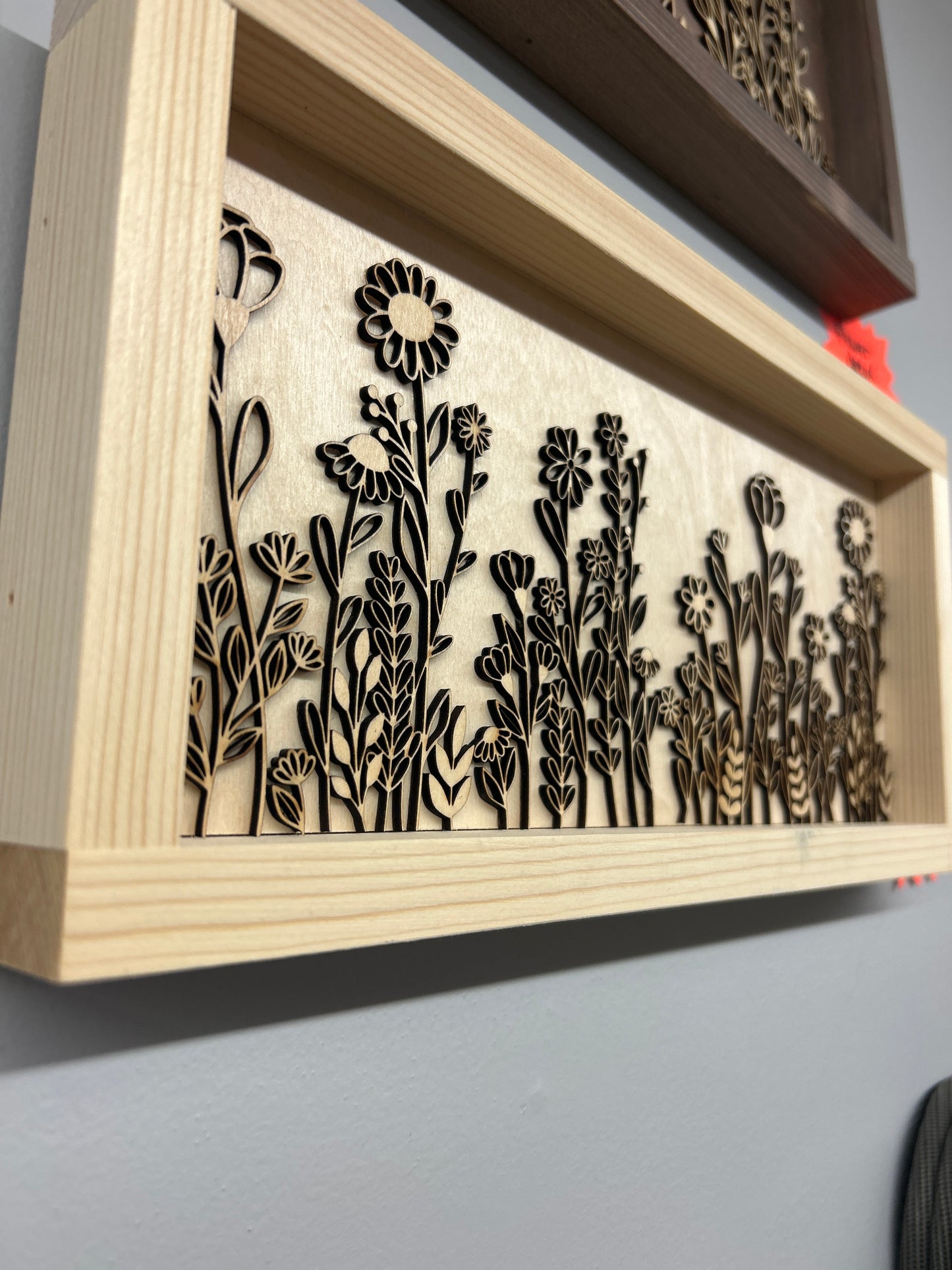 Wooden 3D flower decor