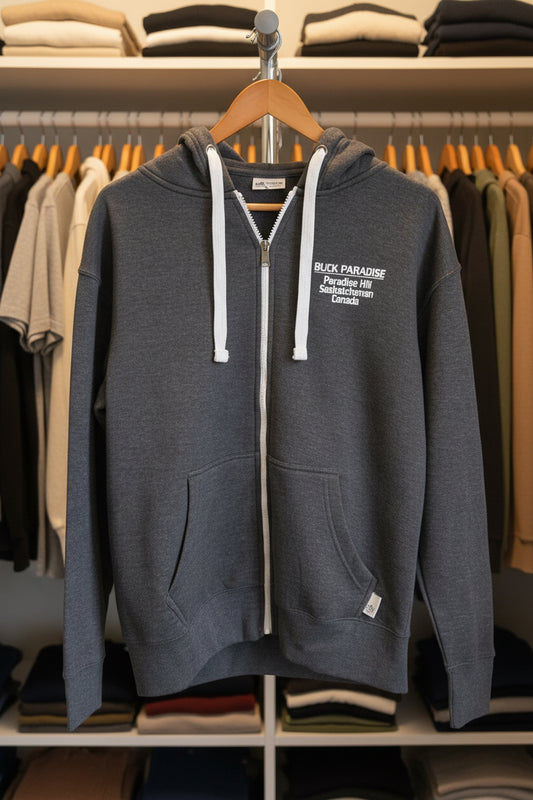Grey Zip Hoodie