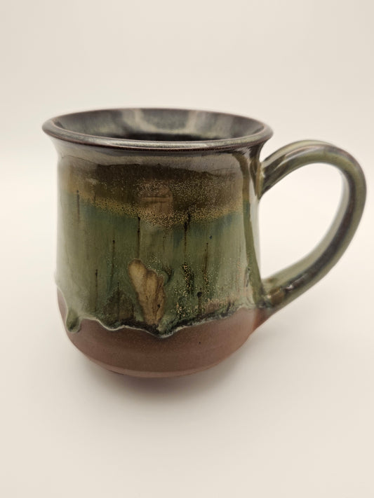 Short Green Glazed Mug 1