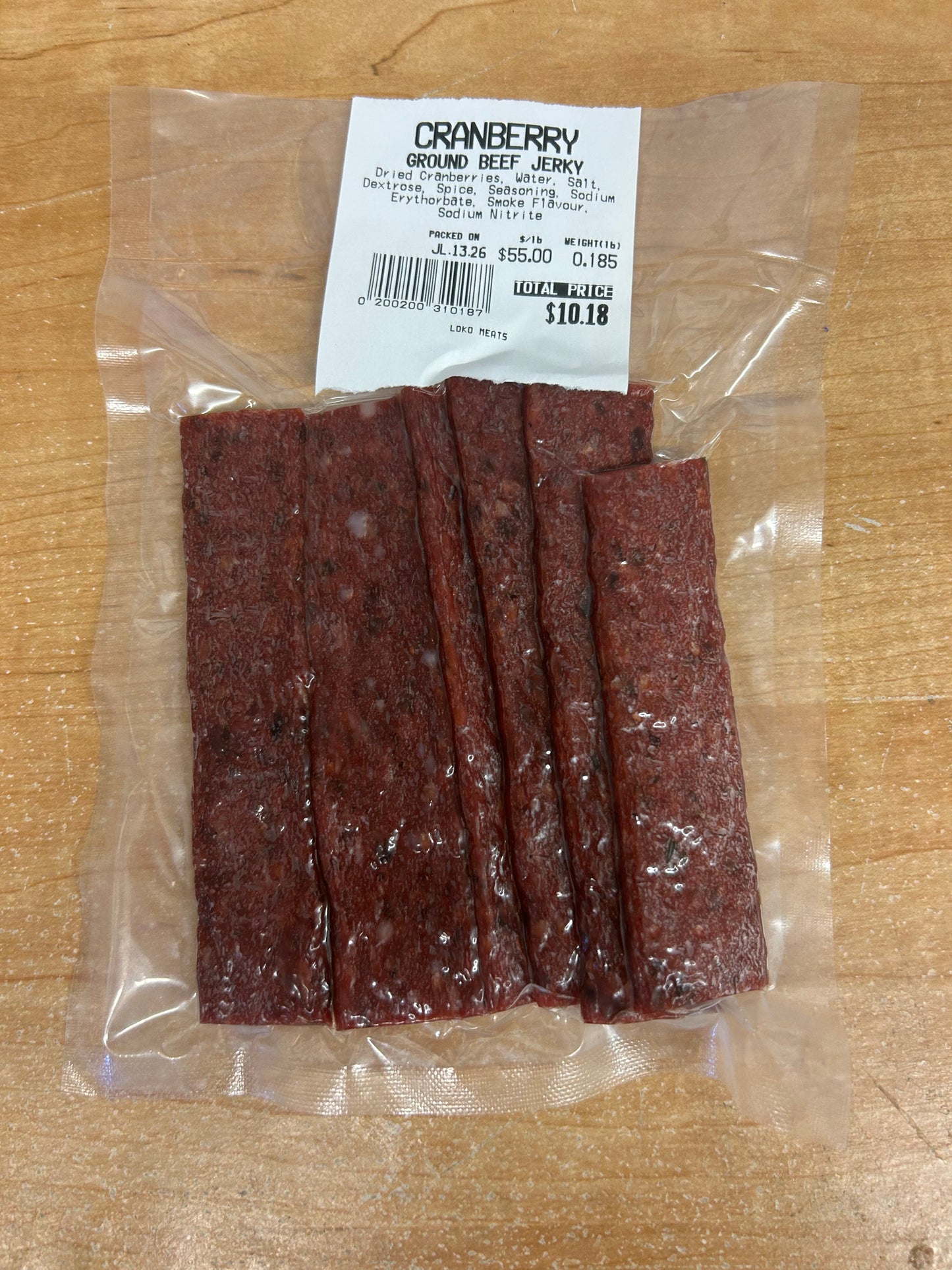 cranberry beef jerky