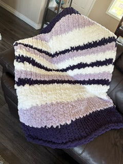 Chunky Blanket Purple 40 x 50
