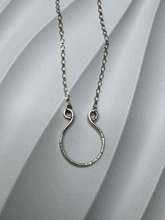 Horseshoe Ring Saver Pendant Necklace